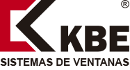 KBE logo. Ventanas PVC 70mm